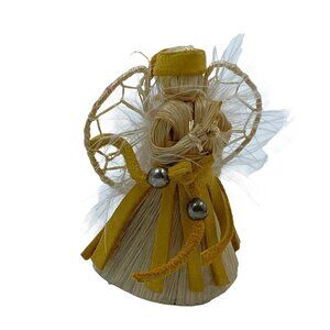 Mini Corn Husk Angel Ornament Miniature 2"